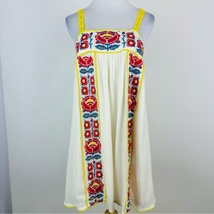 Smell The Roses Embroidered Dress Size Medium